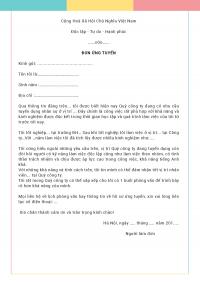 Đơn xin việc mẫu 4